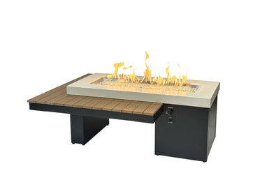 Uptown Linear Gas Fire Pit Table - Antique Mahogany UPT-1242-AMH